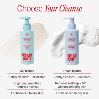 Brighten + Glow Exfoliating Gel Cleanser with AHA and Jojoba Pearls