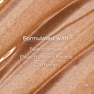 Brighten + Glow Eye Cream with Niacinamide is formulated with Niacinamide, Peach Micro-Pearls and Caffeine. 