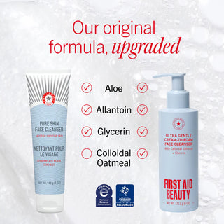 Ultra Gentle Cream-to-Foam Face Cleanser with Colloidal Oatmeal + Glycerin