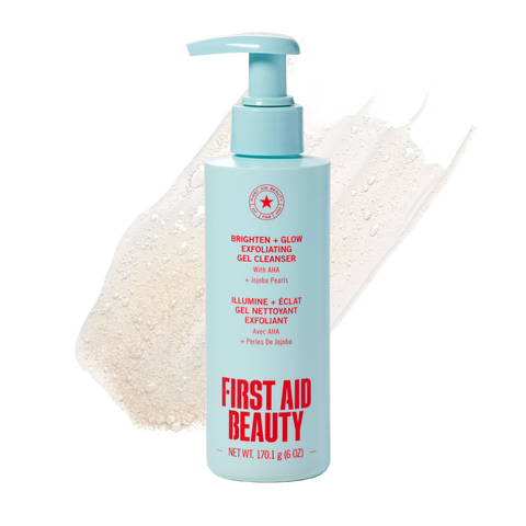Brighten + Glow Exfoliating Gel Cleanser with AHA and Jojoba Pearls