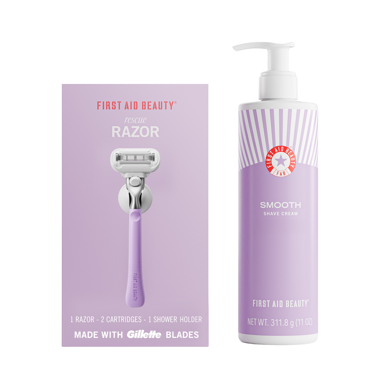 First Aid Beauty Rescue Razor + Shave Cream Duo
